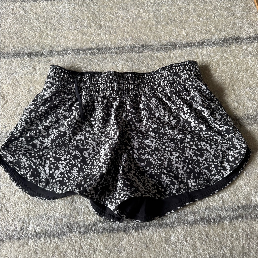 lululemon athletica Black and White Bike Shorts